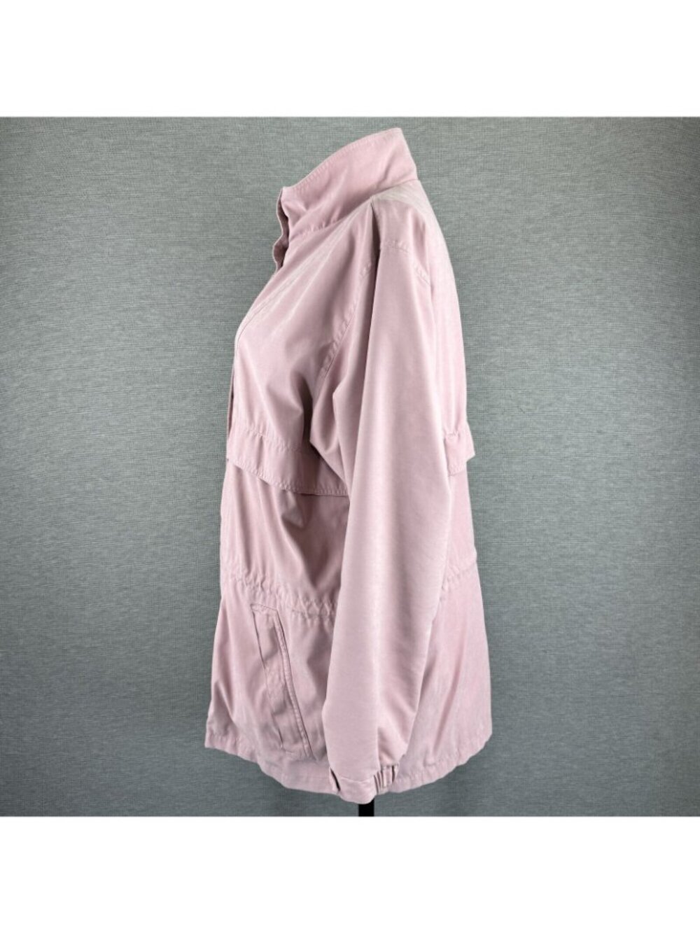 Cabelas Windbreaker Jacket Womens Sz XL Lavender Vented Back High Neck Snap Zip - Picture 16 of 16